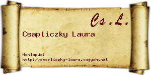 Csapliczky Laura névjegykártya