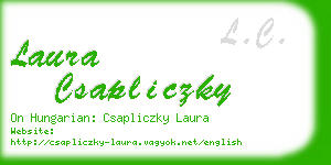 laura csapliczky business card